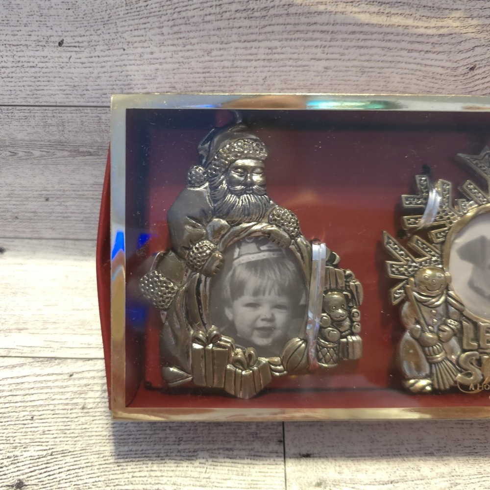 Gorham Vintage Silverplated Picture Frame Ornaments Set of 3 NIB - Picture 2 of 7